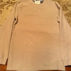 Denim & Flower Beige Long Sleeve Sweatshirt